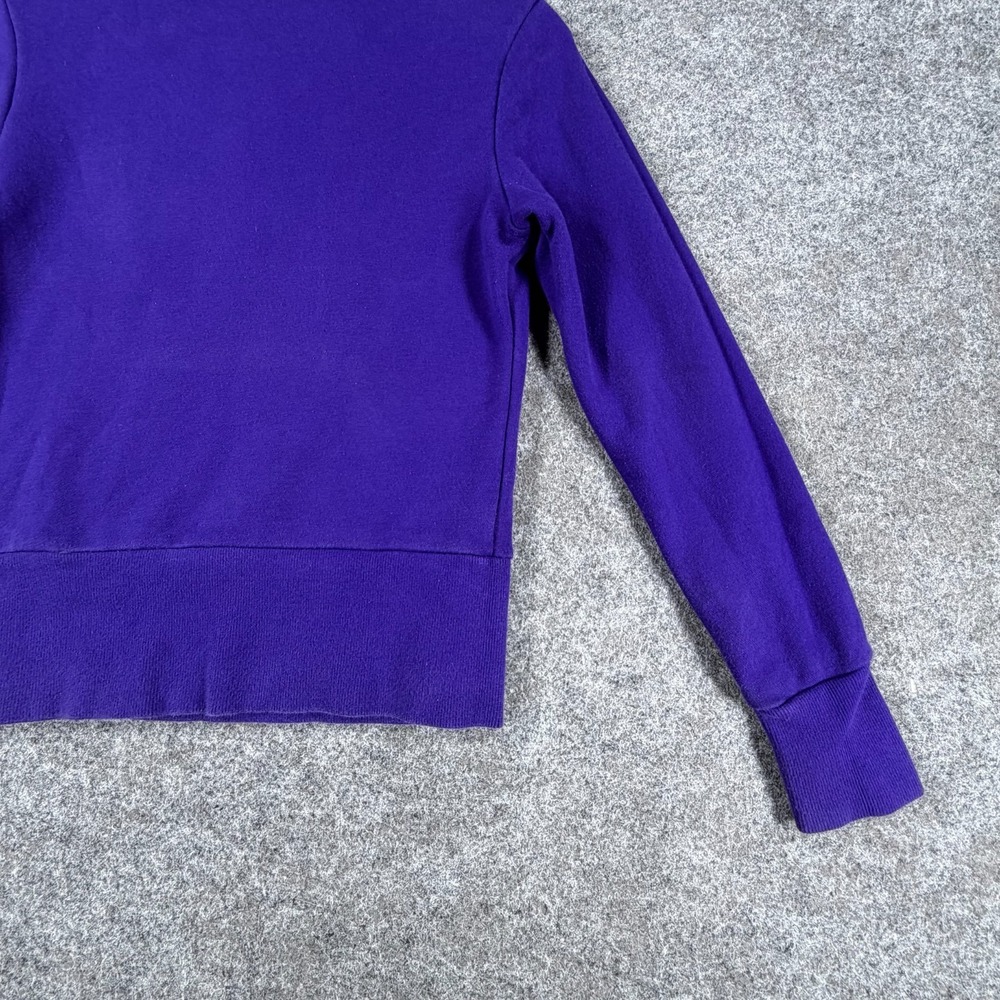 Adidas Hoodie Womens Small Purple Graphic Print Fleece Lined Rib Trim Athleisure - Picture 11 of 15